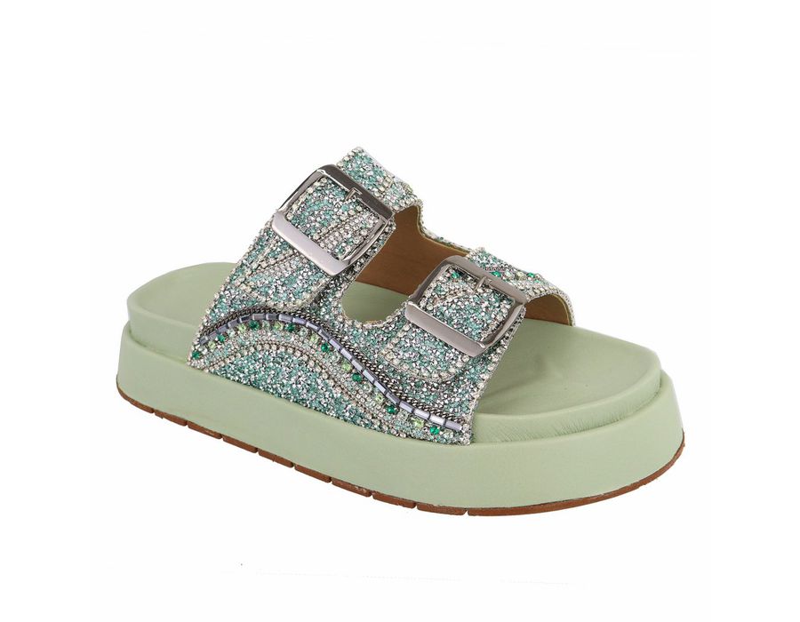 Flatform Aurora Verde Menta | KUENTO SHOES