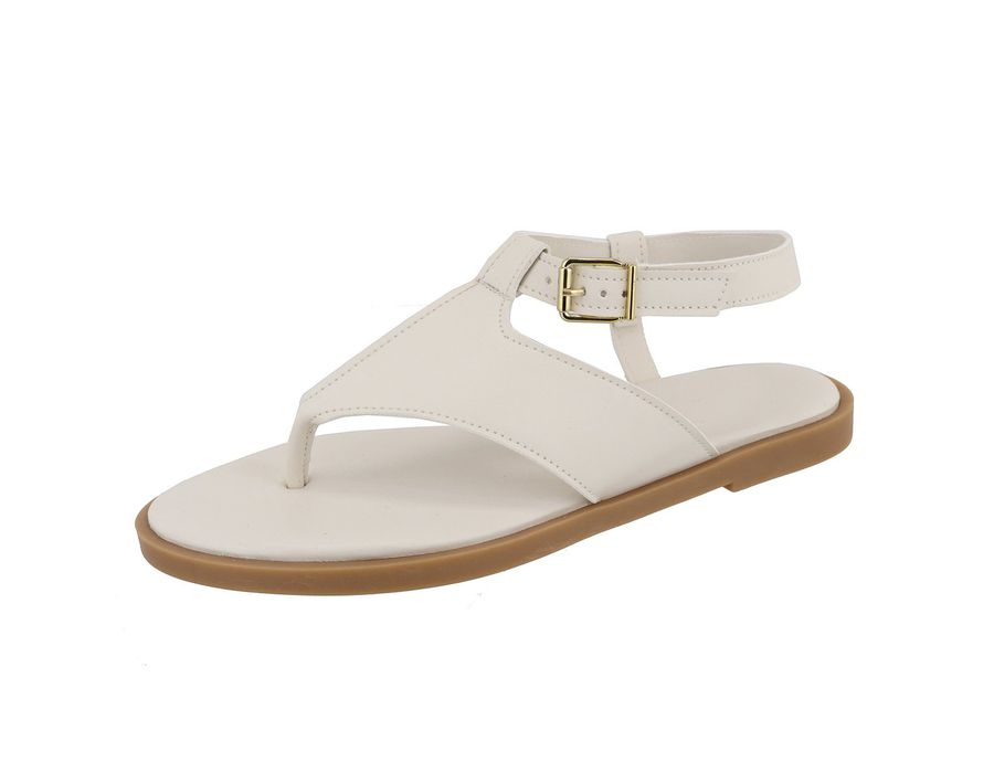 Flat Rasteira Mila Off White | KUENTO SHOES
