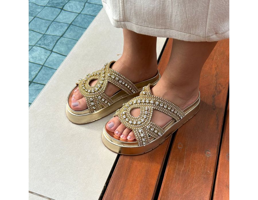 Flatform Pati Ouro Light | KUENTO SHOES