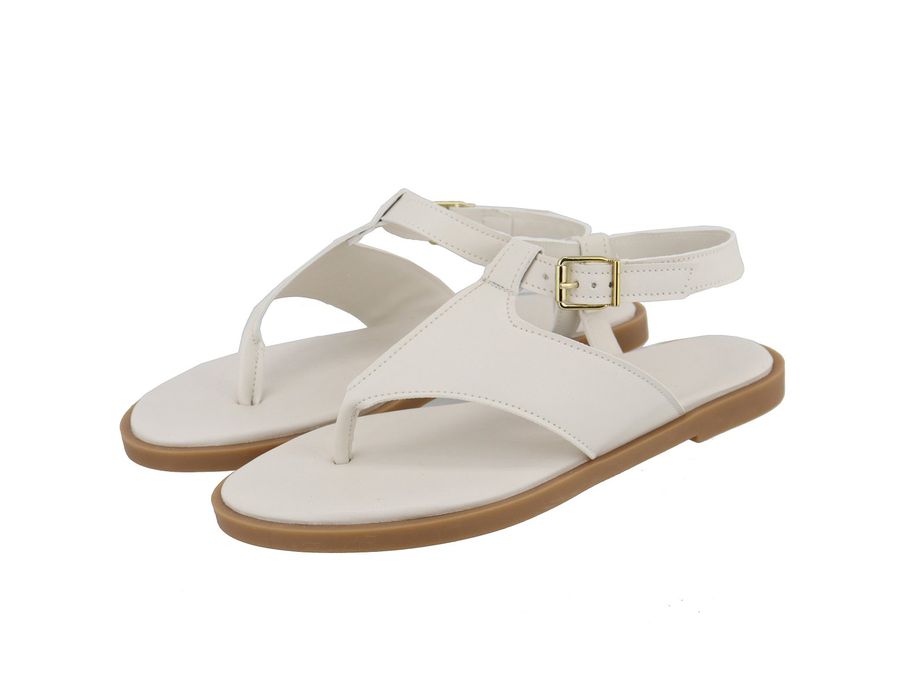 Flat Rasteira Mila Off White | KUENTO SHOES