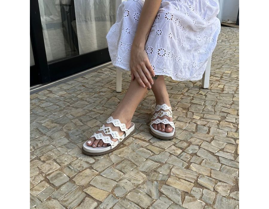 Flat Lia Off White | KUENTO SHOES